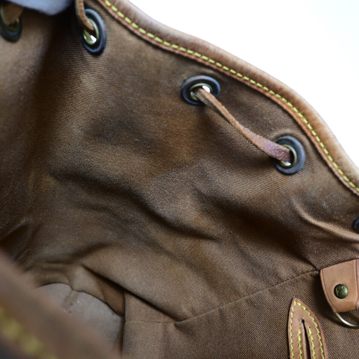 LOUIS VUITTON Montsouris GM Backpack Bag Monogram Leather Brown M51135 77YE693