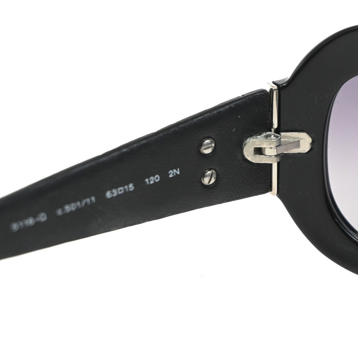 CHANEL CC Logo Matelasse Sunglasses Eye Wear Plastic Leather BK 5116-Q 30RL982