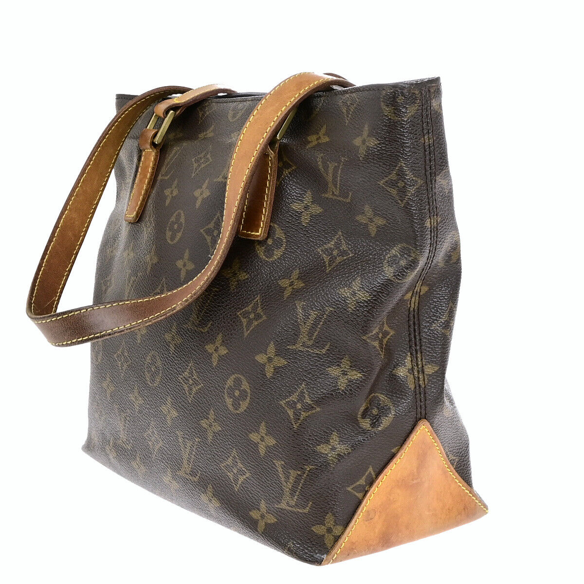 LOUIS VUITTON Cabas Piano Shoulder Bag Monogram Leather Brown M51148 39SH941
