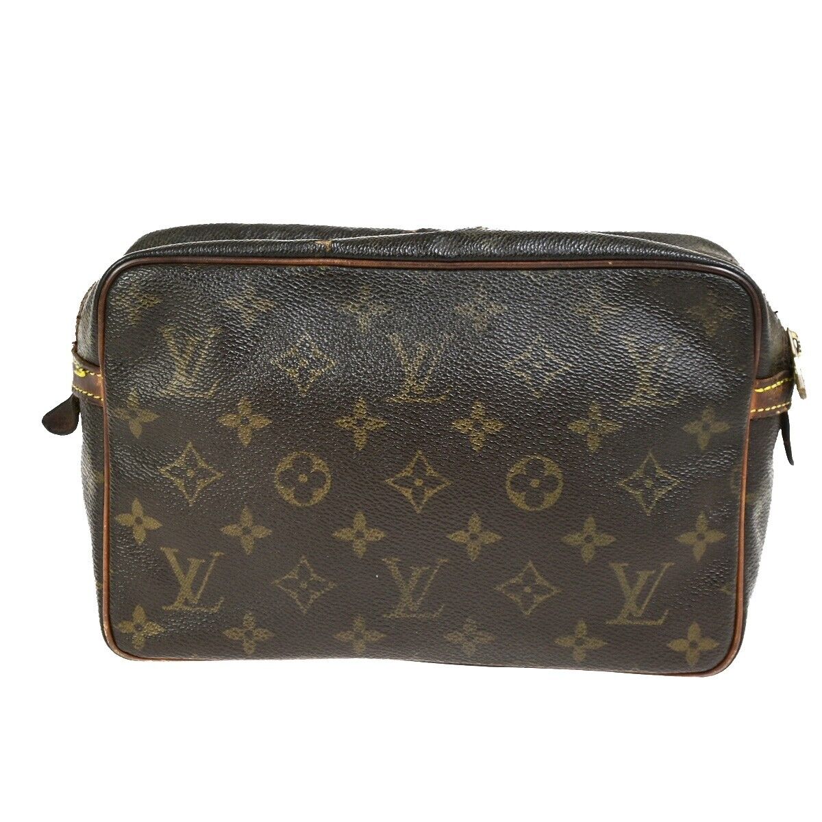 LOUIS VUITTON Compiegne 23 Clutch Hand Bag Monogram Leather Brown M51847 01FB194