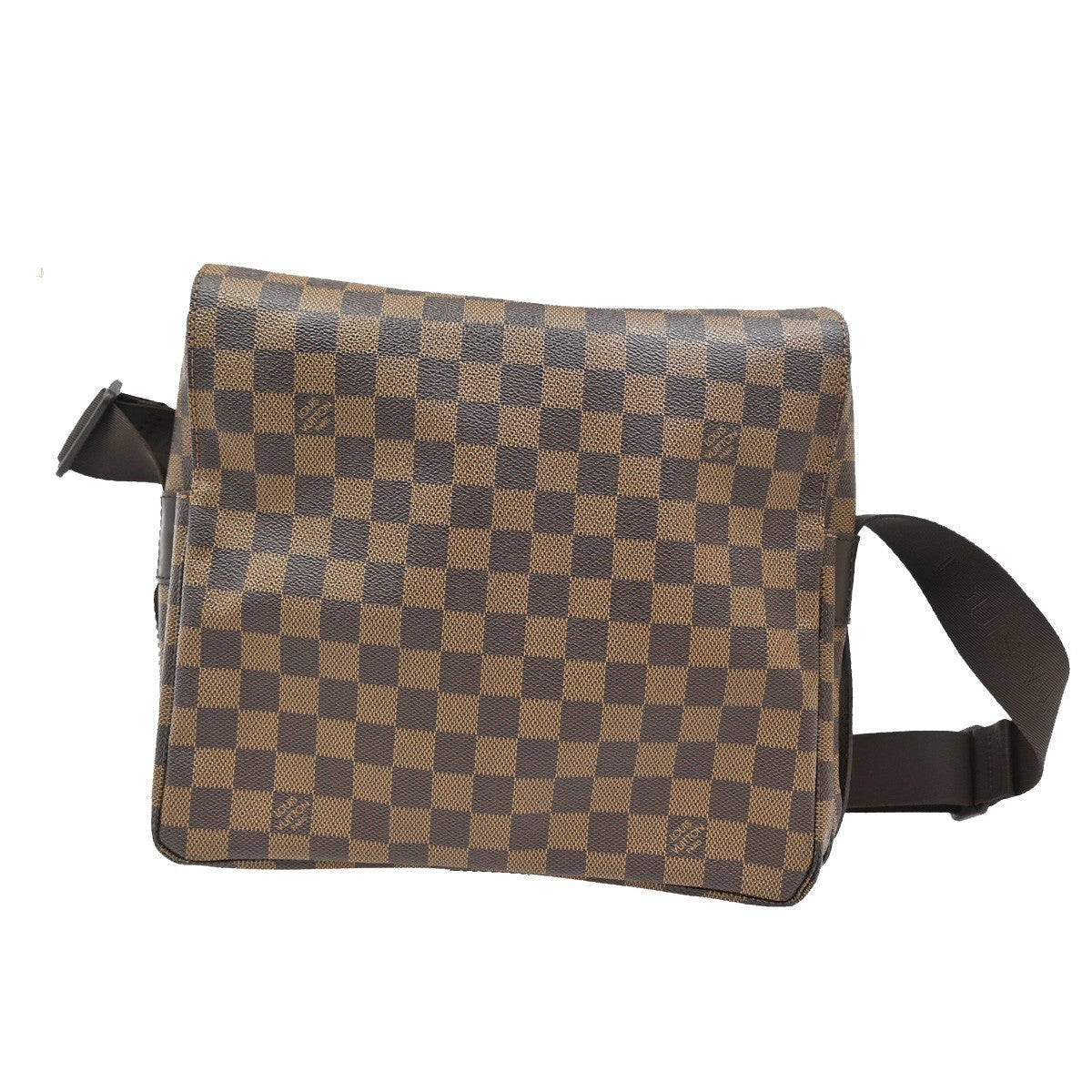 LOUIS VUITTON Naviglio Shoulder Bag Damier Ebene Leather Brown N45255 90TA040