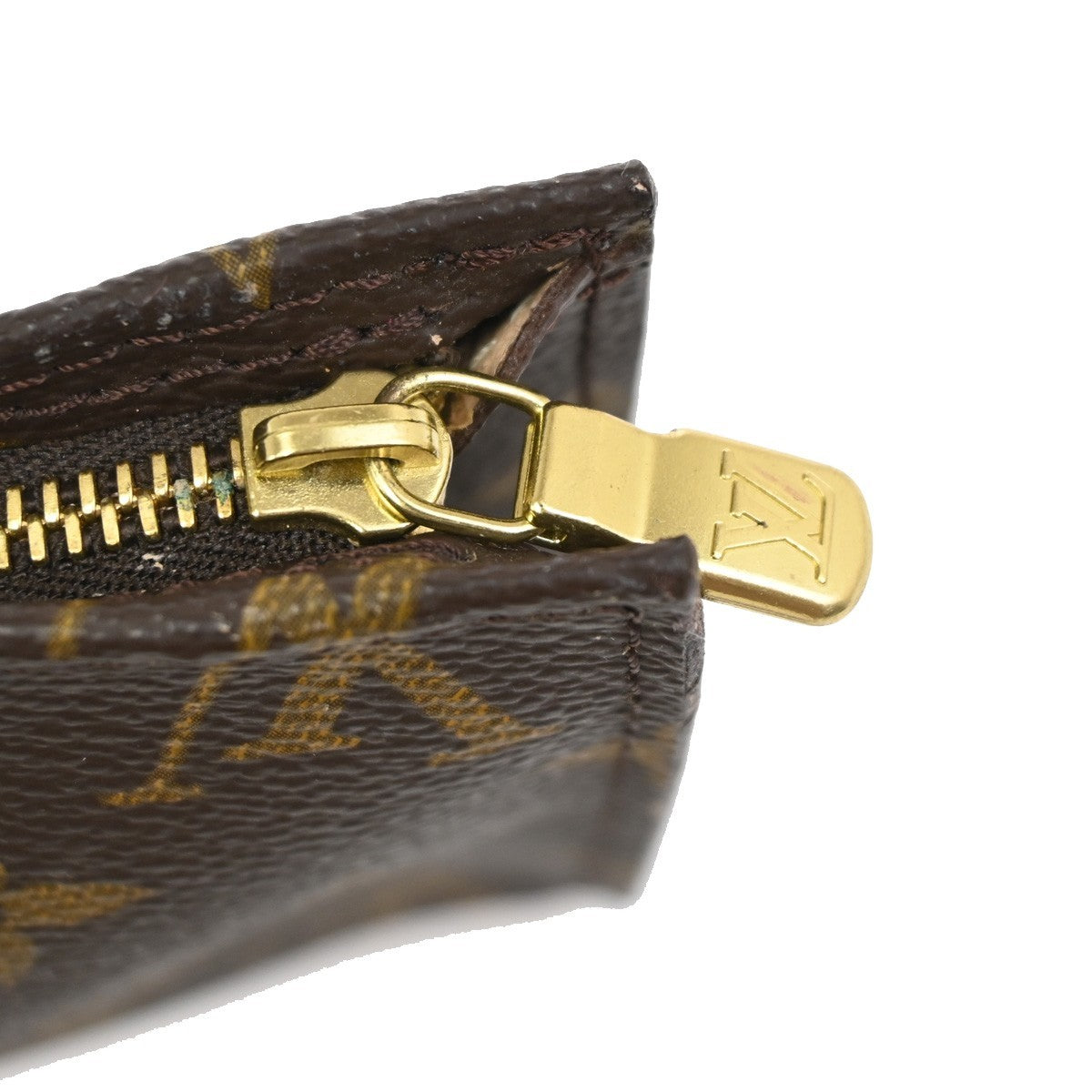 LOUIS VUITTON Logo BUCKET GM Pouch Clutch Bag Monogram Leather BN France 66KC743