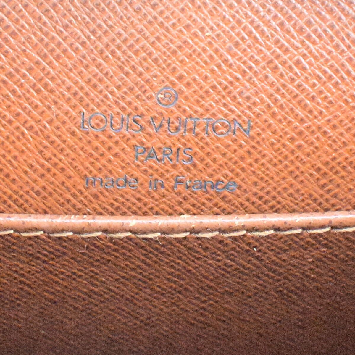 LOUIS VUITTON Logo Drouot Shoulder Bag Monogram Leather Brown M51290 75KA503