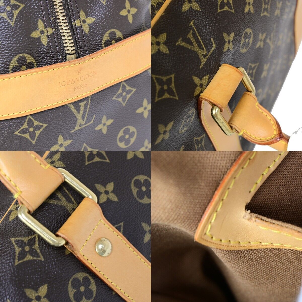 LOUIS VUITTON Carryall Travel Hand Bag Monogram Leather Brown M40074 22RF157