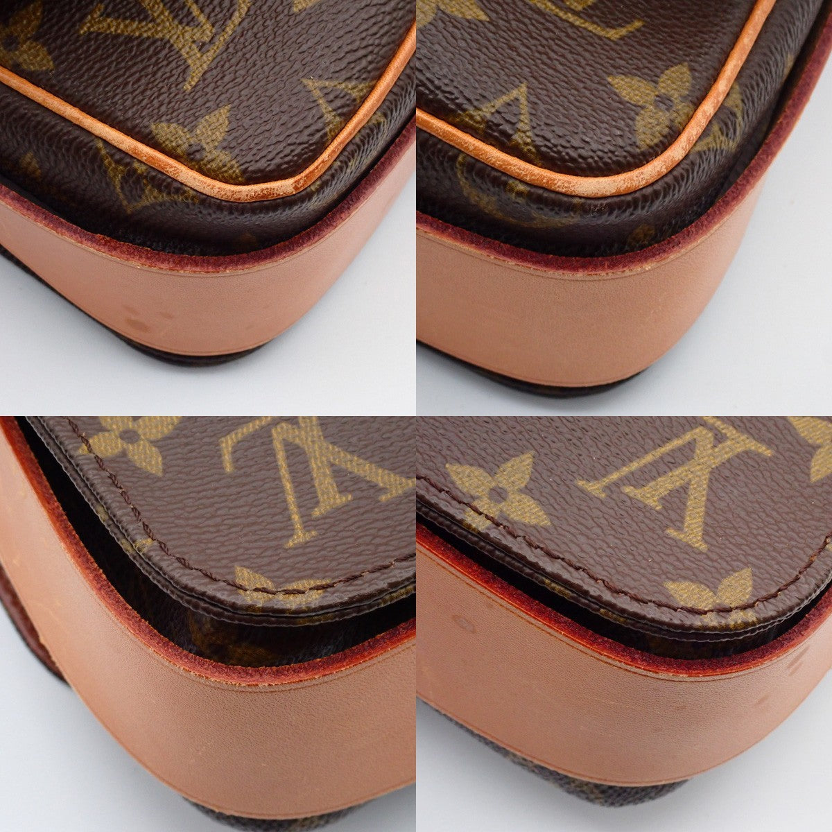LOUIS VUITTON Cartouchiere MM Shoulder Bag Monogram Leather Brown M51253 72AA194