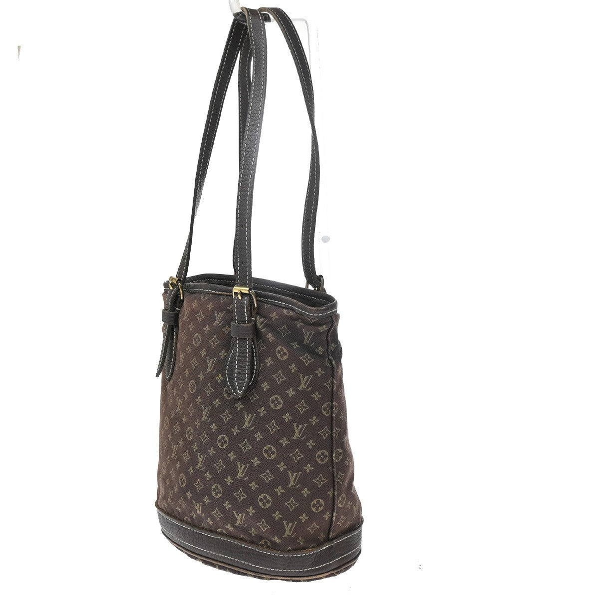 LOUIS VUITTON BUCKET PM Shoulder Tote Bag Monogram Mini Lin Brown M95226 67KP103