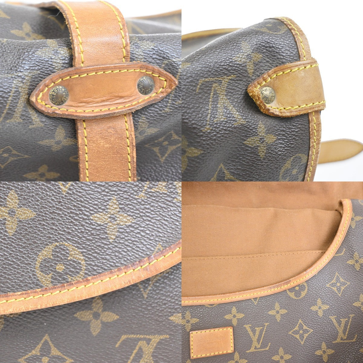 LOUIS VUITTON Saumur 35 Shoulder Bag Monogram Leather BN France M42254 87CA898