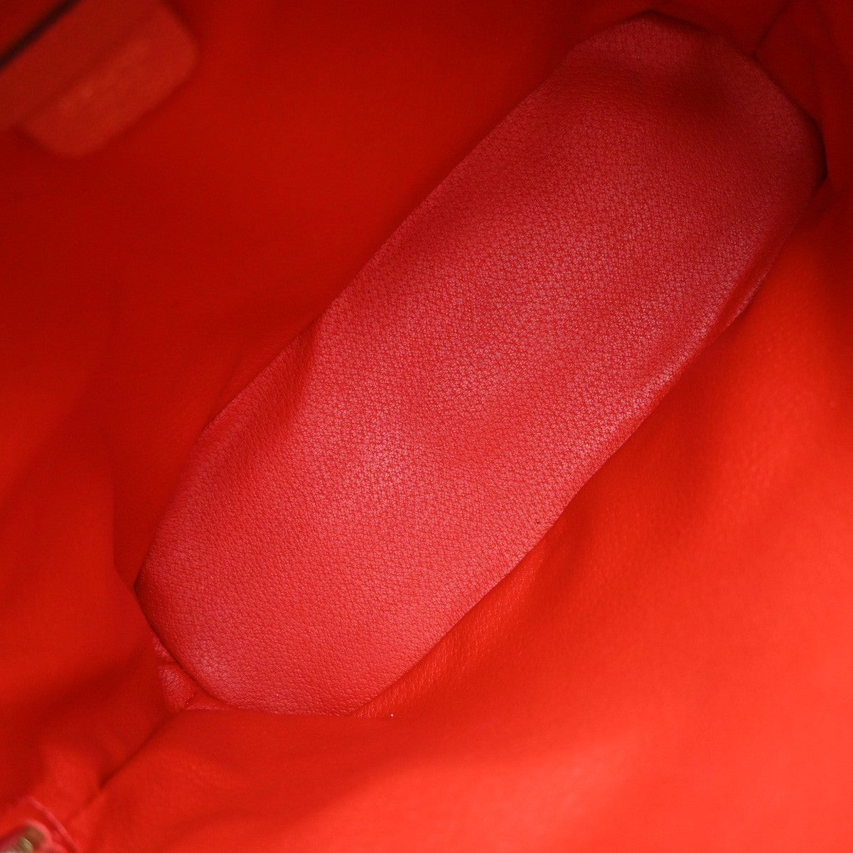 CELINE Logo 2way Shoulder Hand Bag Leather Orange Italy 84EG349