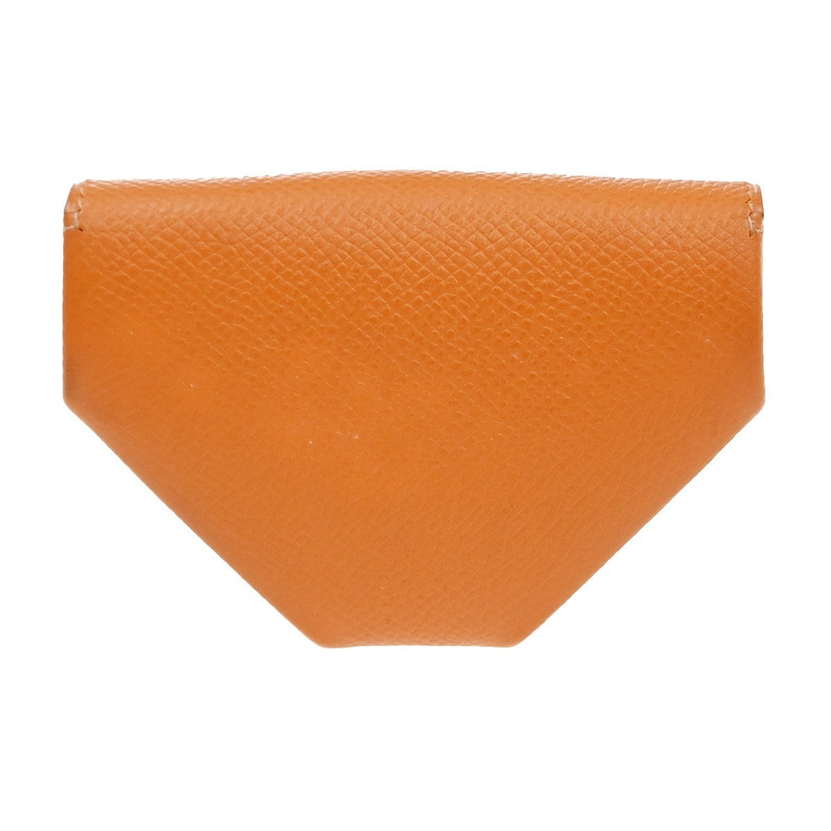 HERMES Logo Le Vingt Quatre Coin Case Epsom leather Orange France 30MA588
