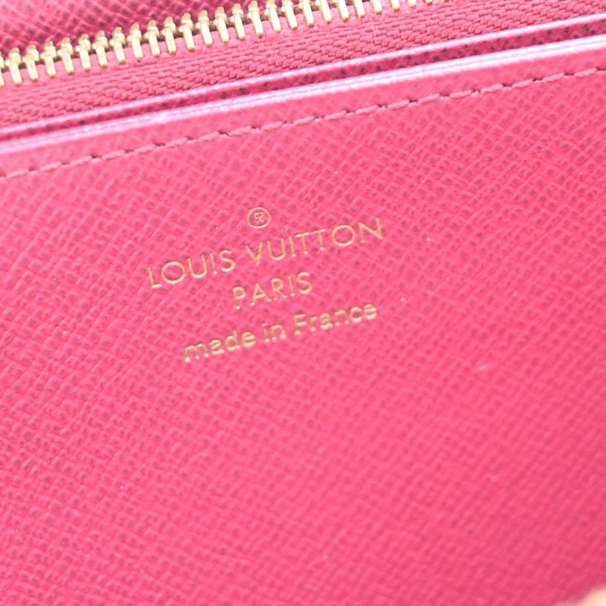 LOUIS VUITTON Zippy Long Wallet Monogram Leather Brown Fuchsia M41895 84KB294
