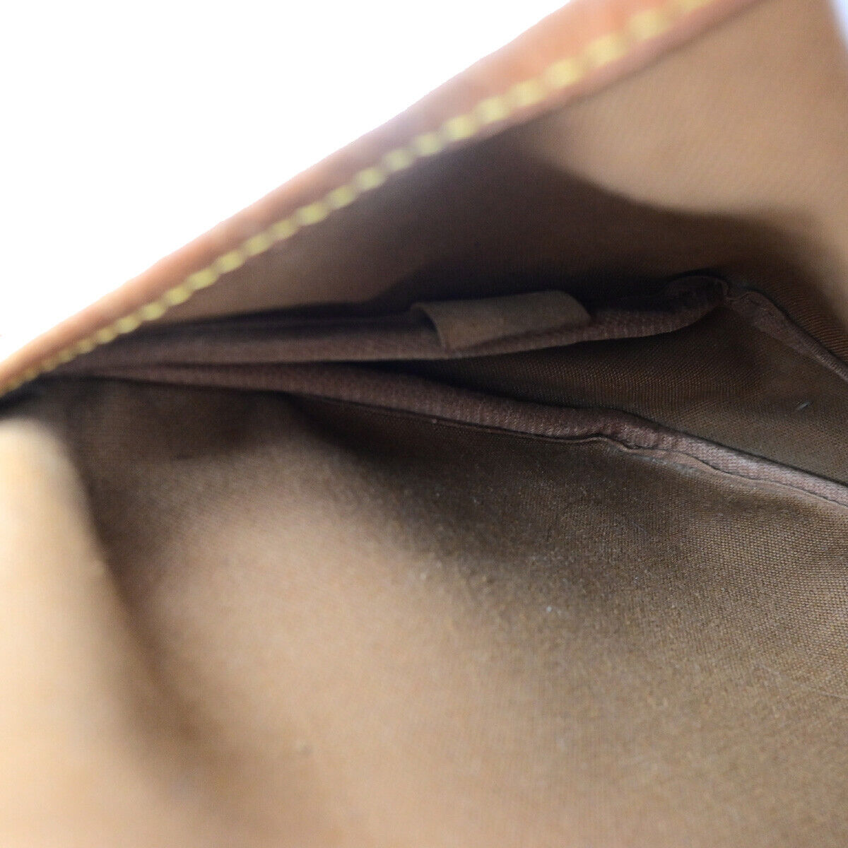 LOUIS VUITTON Logo Saumur 30 Shoulder Bag Monogram Leather Brown M42256 09YE885