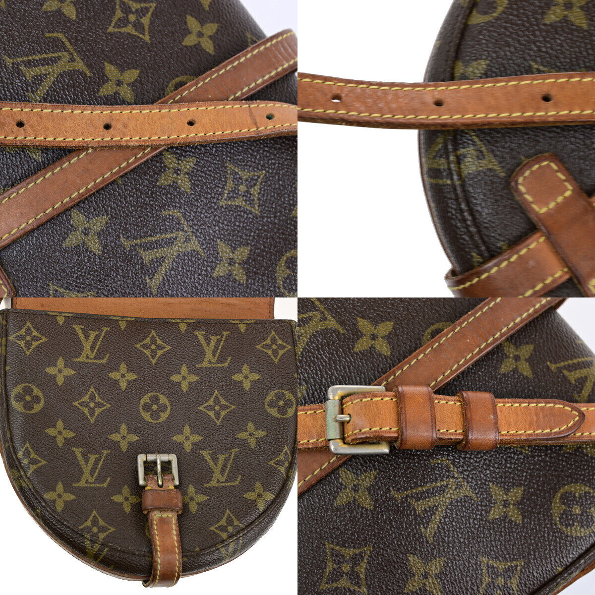 LOUIS VUITTON Chantilly PM Shoulder Bag Monogram Leather Brown M51234 64SH974