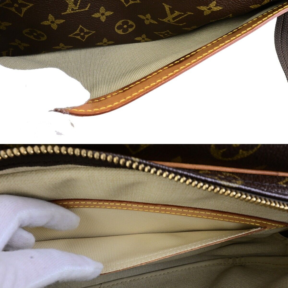 LOUIS VUITTON Reporter PM Crossbody Shoulder Bag Monogram Leather M45254 84FB402
