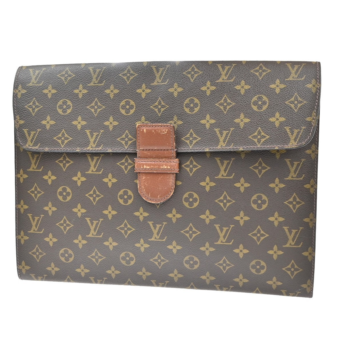 LOUIS VUITTON Poche Ministre Clutch Hand Bag Monogram Leather BN M53445 04MA468