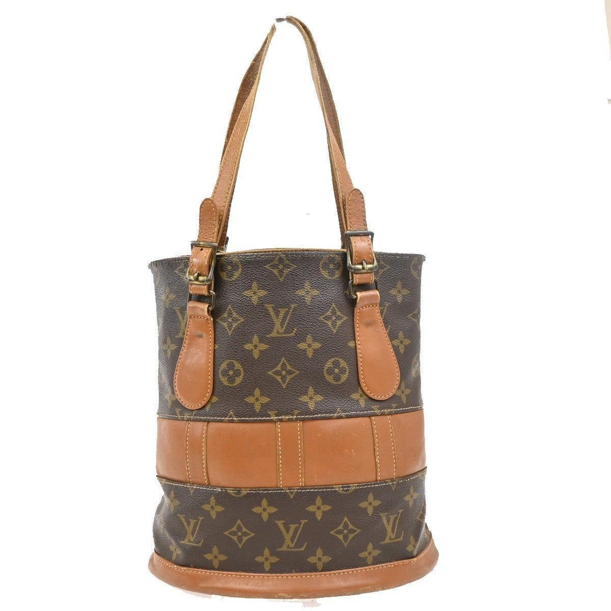 LOUIS VUITTON Bucket Marais Hand Bag Monogram Leather Brown U.S.A T42238 66PA146