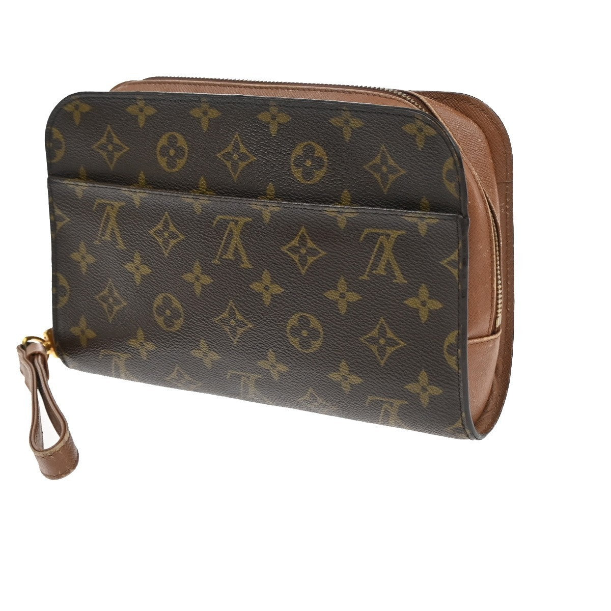 LOUIS VUITTON Orsay Clutch Hand Bag Monogram Leather Brown France M51790 66SA121