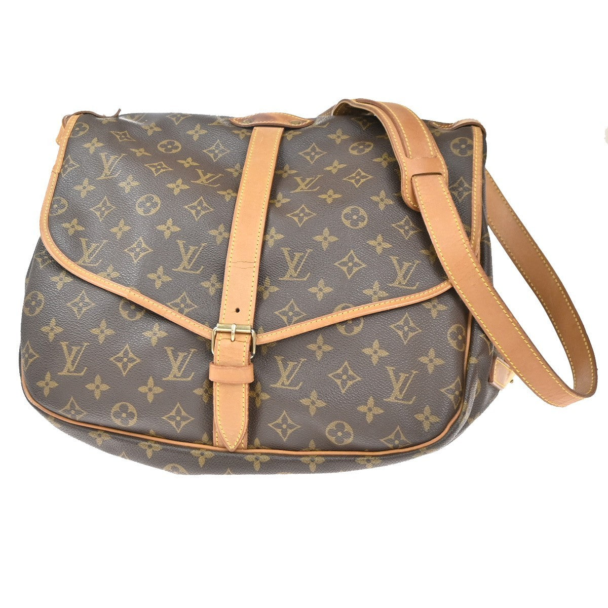 LOUIS VUITTON Saumur 35 Shoulder Bag Monogram Leather BN France M42254 70KP569