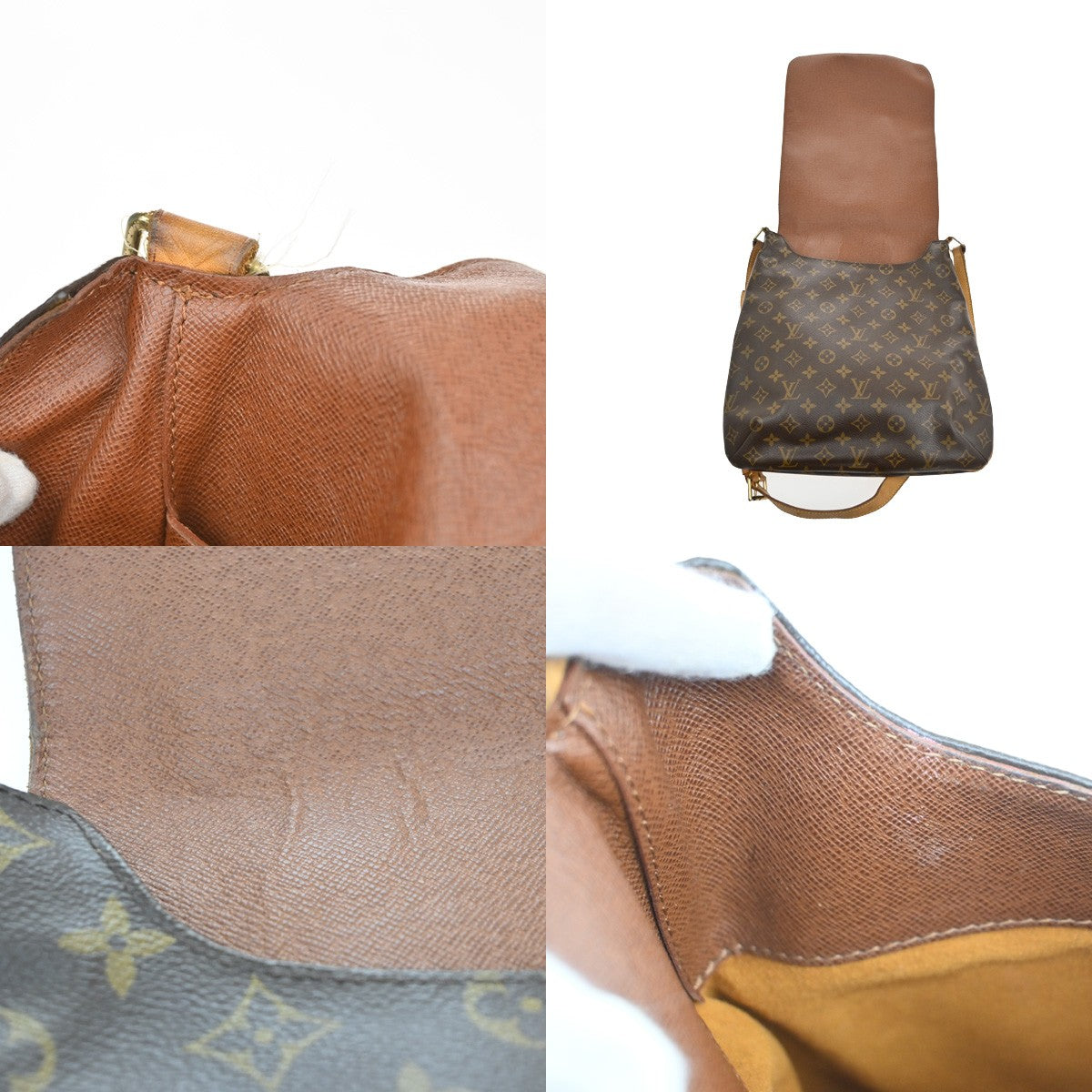 LOUIS VUITTON Musette Shoulder Bag Monogram Leather Brown France M51256 82YH362