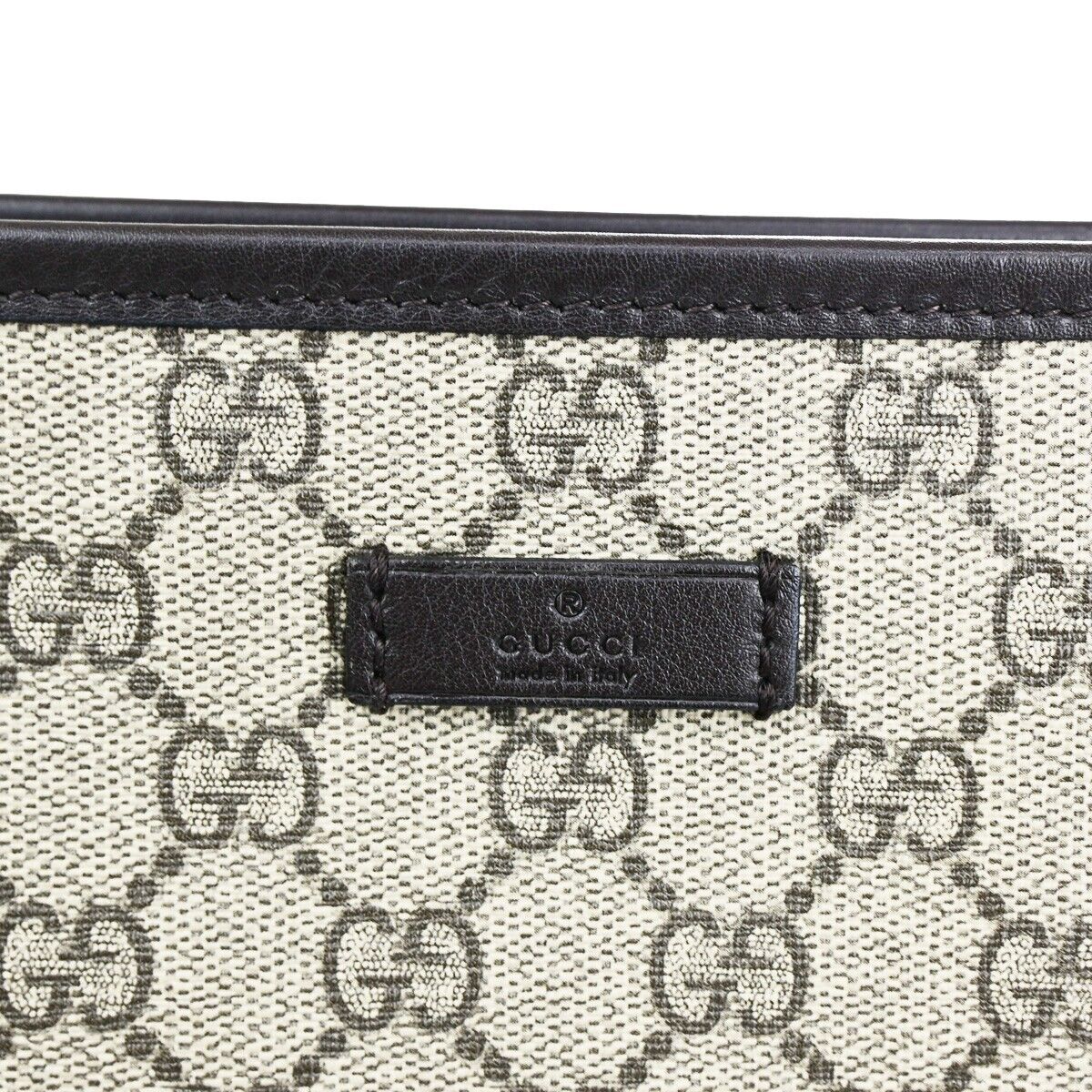 GUCCI Logo GG Pattern Crossbody Shoulder Bag Supreme Leather Brown GHW 11RK635