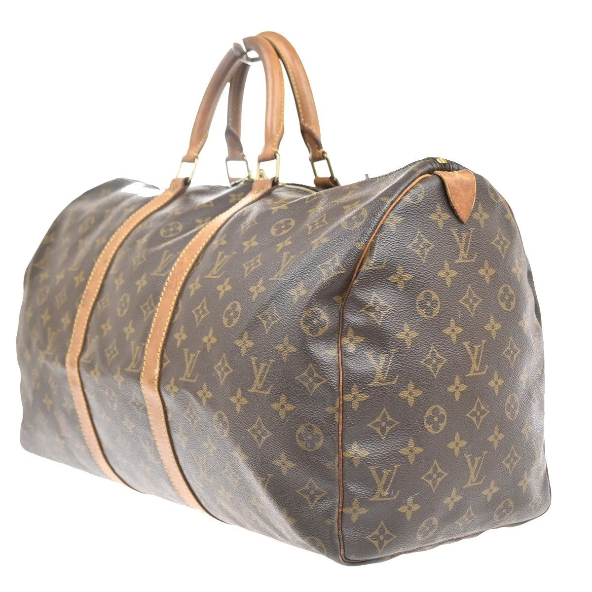 LOUIS VUITTON Keepall 50 Travel Hand Bag Monogram Leather Brown M41426 84MA513