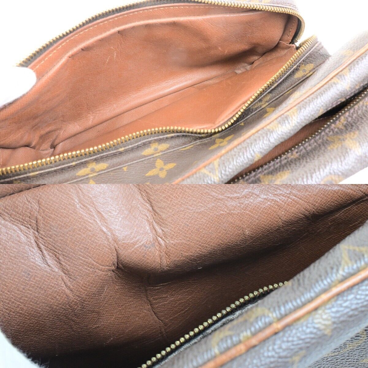 LOUIS VUITTON Nile Crossbody Shoulder Bag Monogram Leather Brown M45244 31FB491