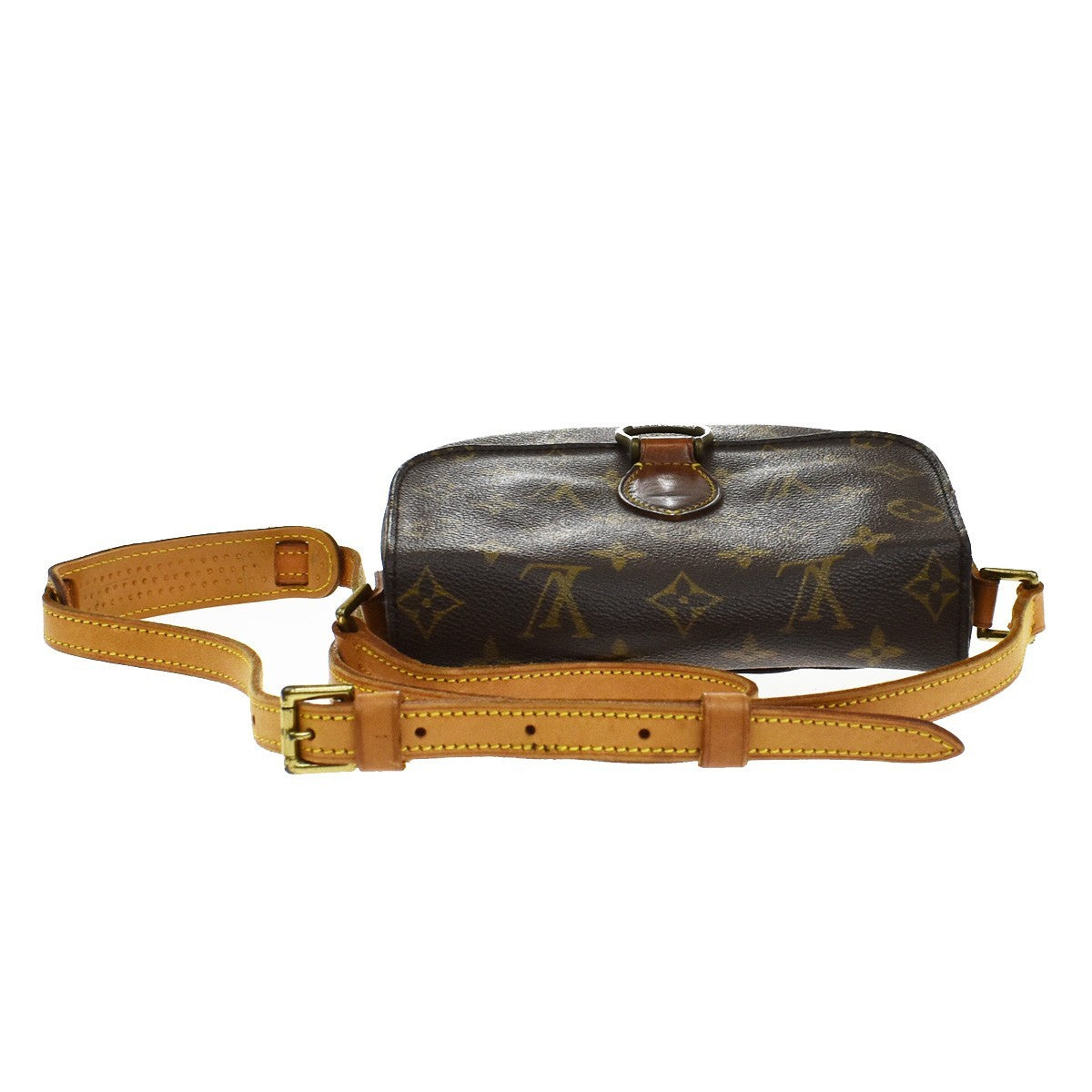 LOUIS VUITTON Saint Cloud MM Shoulder Bag Monogram Leather Brown M51243 36KB309