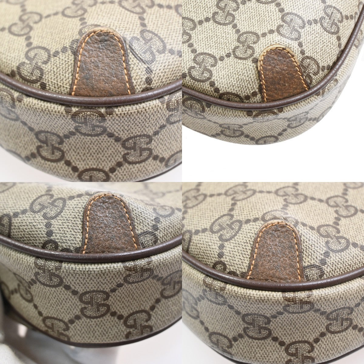 Gucci GG Web Sherry Line Small Crossbody  shoulder Bag PVC leather brown 33SA049