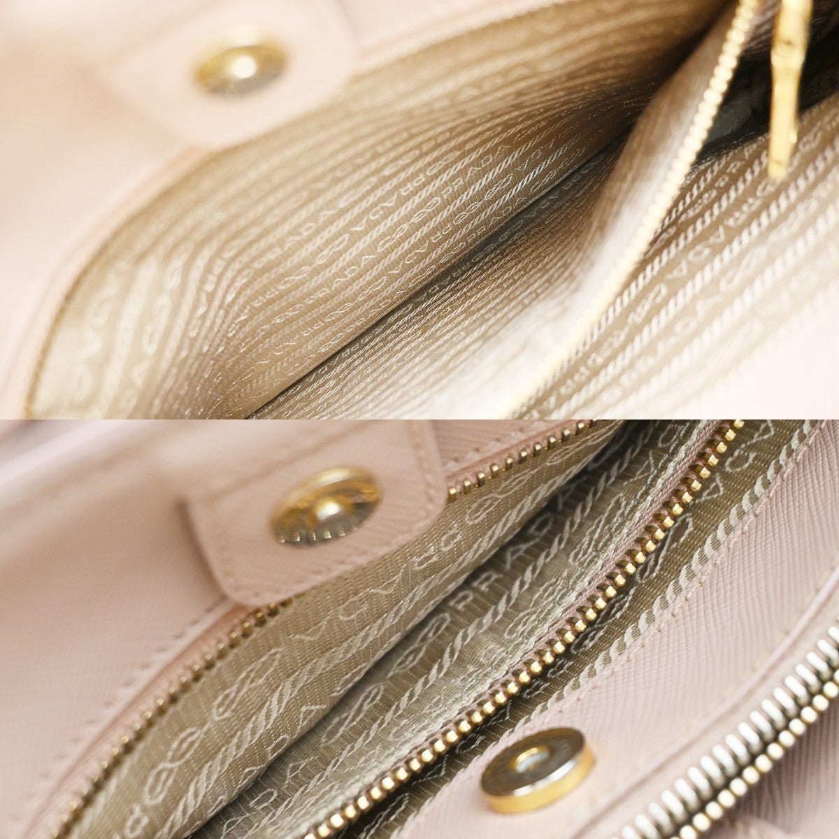 PRADA Logo 2Way Shoulder Hand Bag Saffiano Leather Pink GHW Italy 70EG192