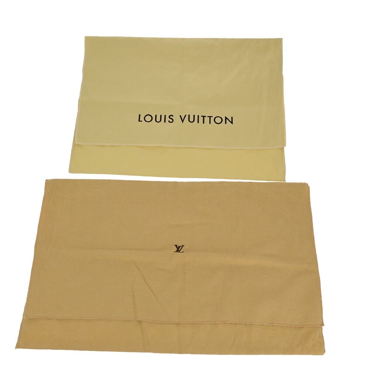 LOUIS VUITTON Logo 10 Set Dust Bag Drawstring Canvas Cotton Beige Brown 02EB417