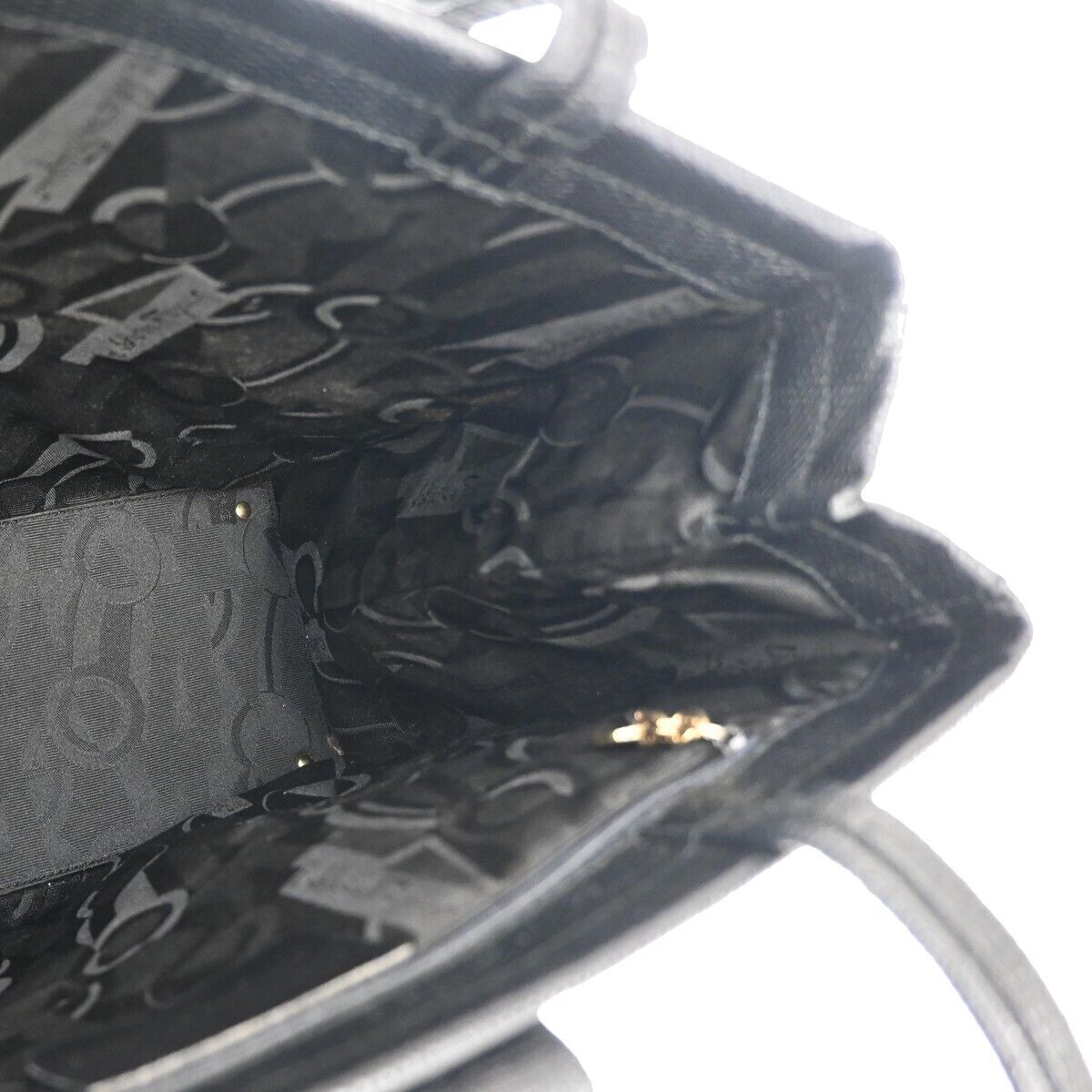 SALVATORE FERRAGAMO Vara Shoulder Tote Bag Embossing Leather Black Italy 02GA132