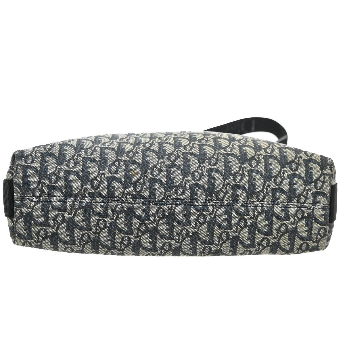 CHRISTIAN DIOR Trotter Pattern shoulder Bag Canvas Leather Navy Blue 39SA097