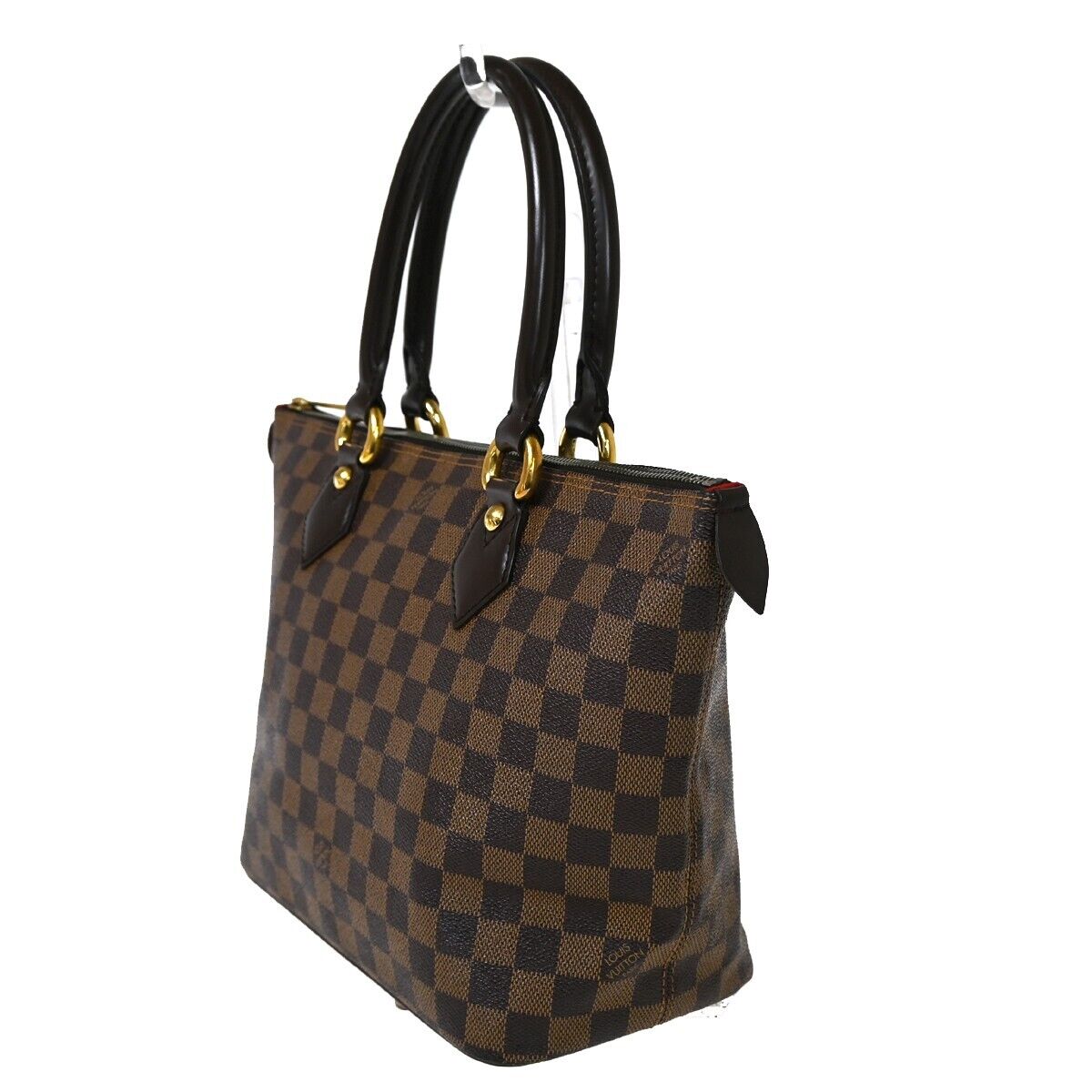 LOUIS VUITTON Saleya PM Damier Ebene Canvas Tote Handbag Brown N51183 14SH175