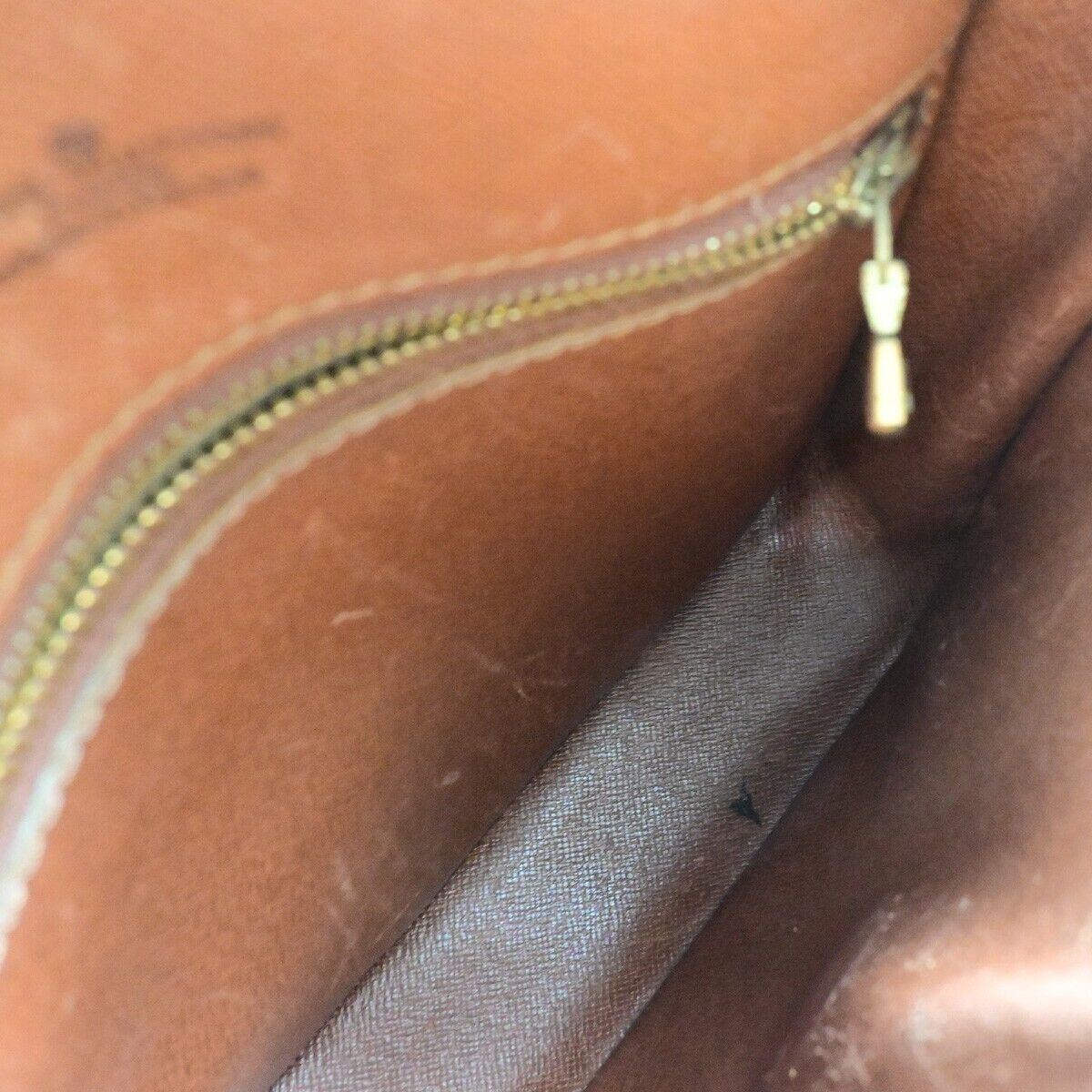 LOUIS VUITTON Saint Cloud MM Shoulder Bag Monogram Leather Brown M51243 68EB653