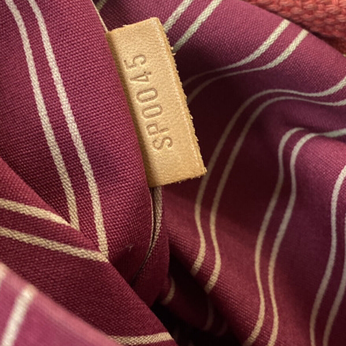 LOUIS VUITTON Cabas MM Shoulder Bag Antigua Canvas Leather Rouge M40034 35YG553