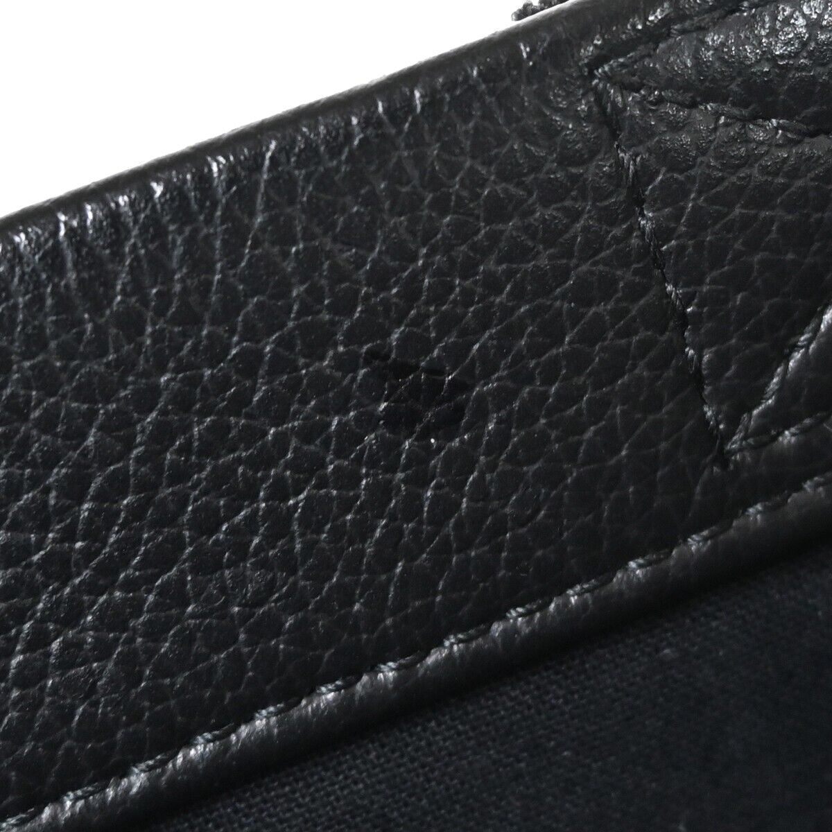 BALENCIAGA Logo Hardware Small Tote Bag Hand Bag Leather Black Italy 18GA901