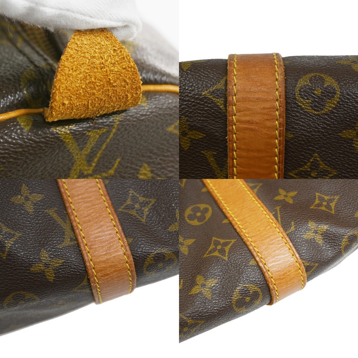 LOUIS VUITTON Keepall 55 Travel Hand Bag Monogram Leather Brown M41424 61YJ081