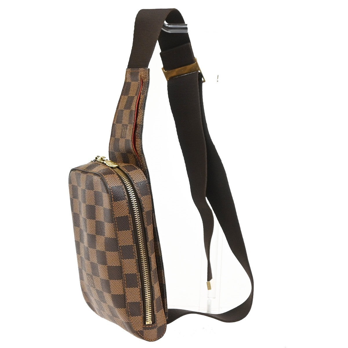 LOUIS VUITTON Geronimos Bum Body Bag Damier Leather Brown Spain N51994 77YH914