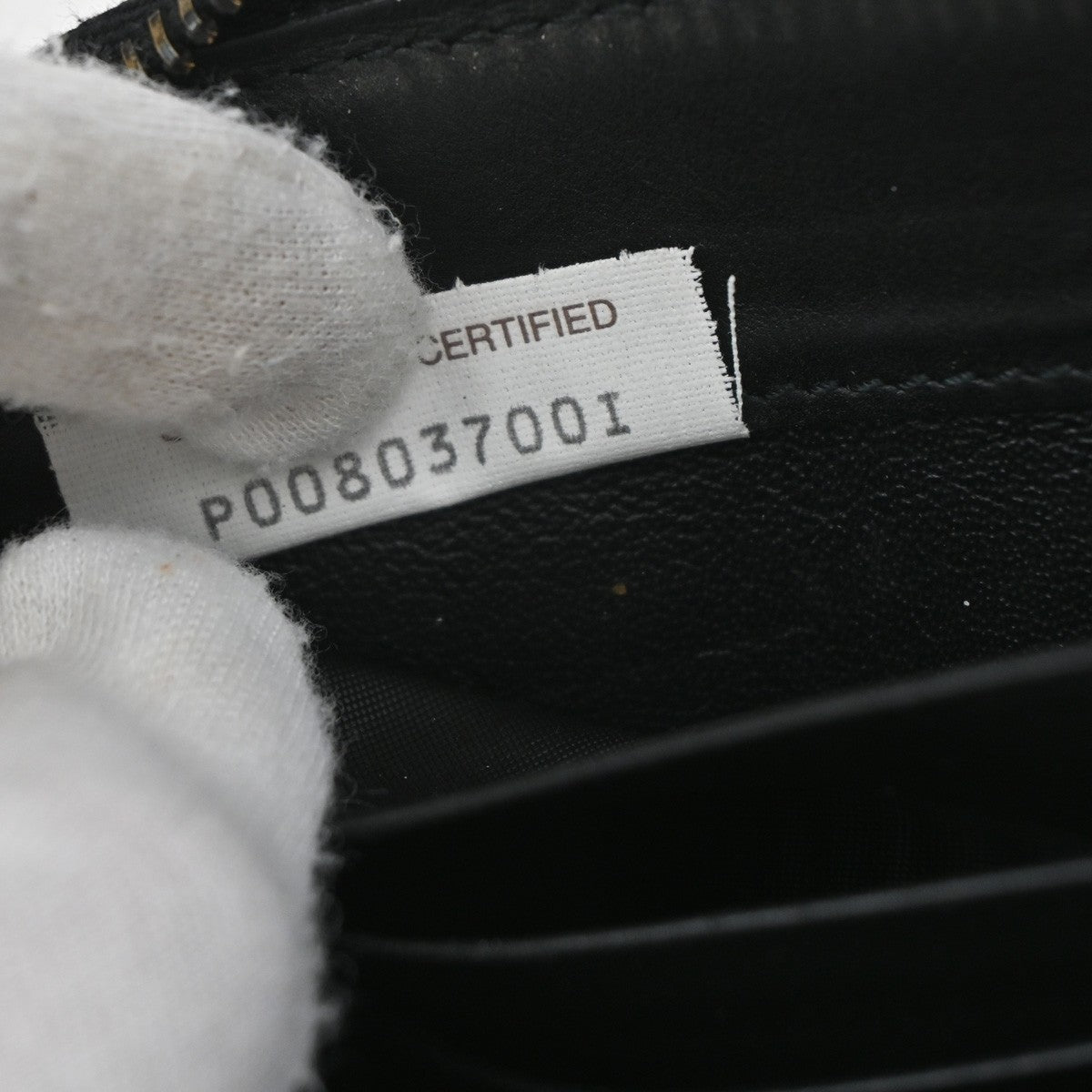 BOTTEGA VENETA Intrecciato Long Zipper Around Wallet Leather Black 65EG120