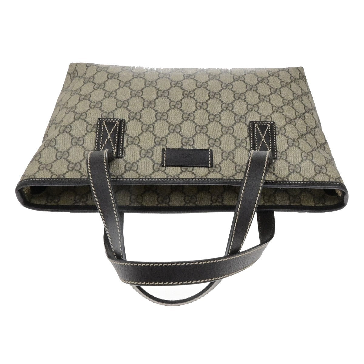 GUCCI Logo GG Pattern Shoulder Bag Supreme Leather Brown Italy 84YH517
