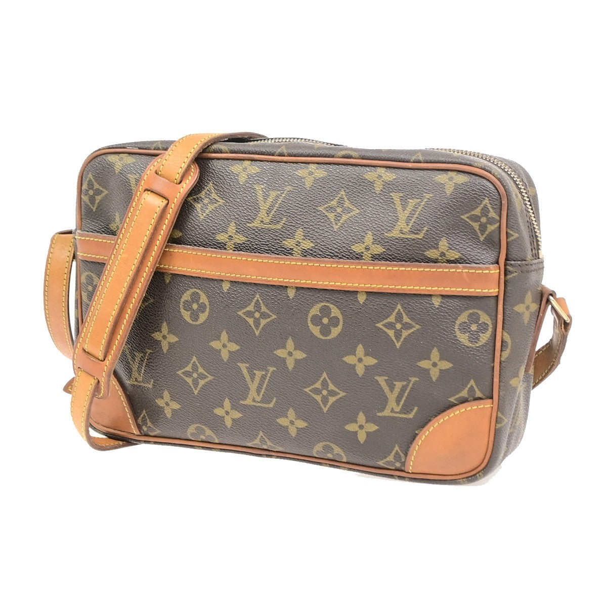 LOUIS VUITTON Trocadero 27 Shoulder Bag Monogram Leather Brown M51274 31PA095
