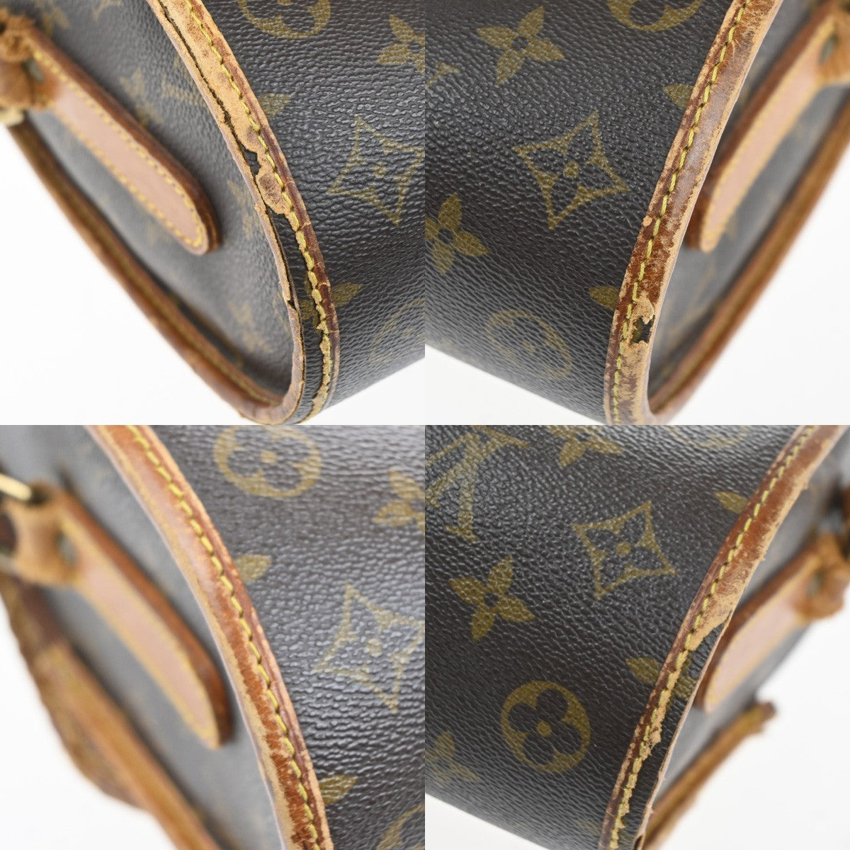 LOUIS VUITTON Logo Marne Shoulder Bag Monogram Leather Brown M51369 60MA308