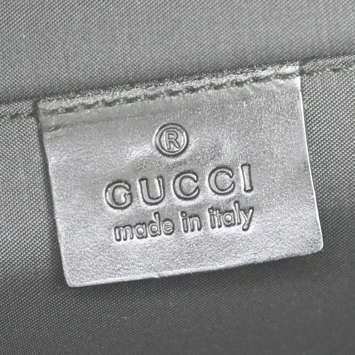 GUCCI Logo GG Shoulder Hand Bag Leather Black SHW Italy 66YJ174