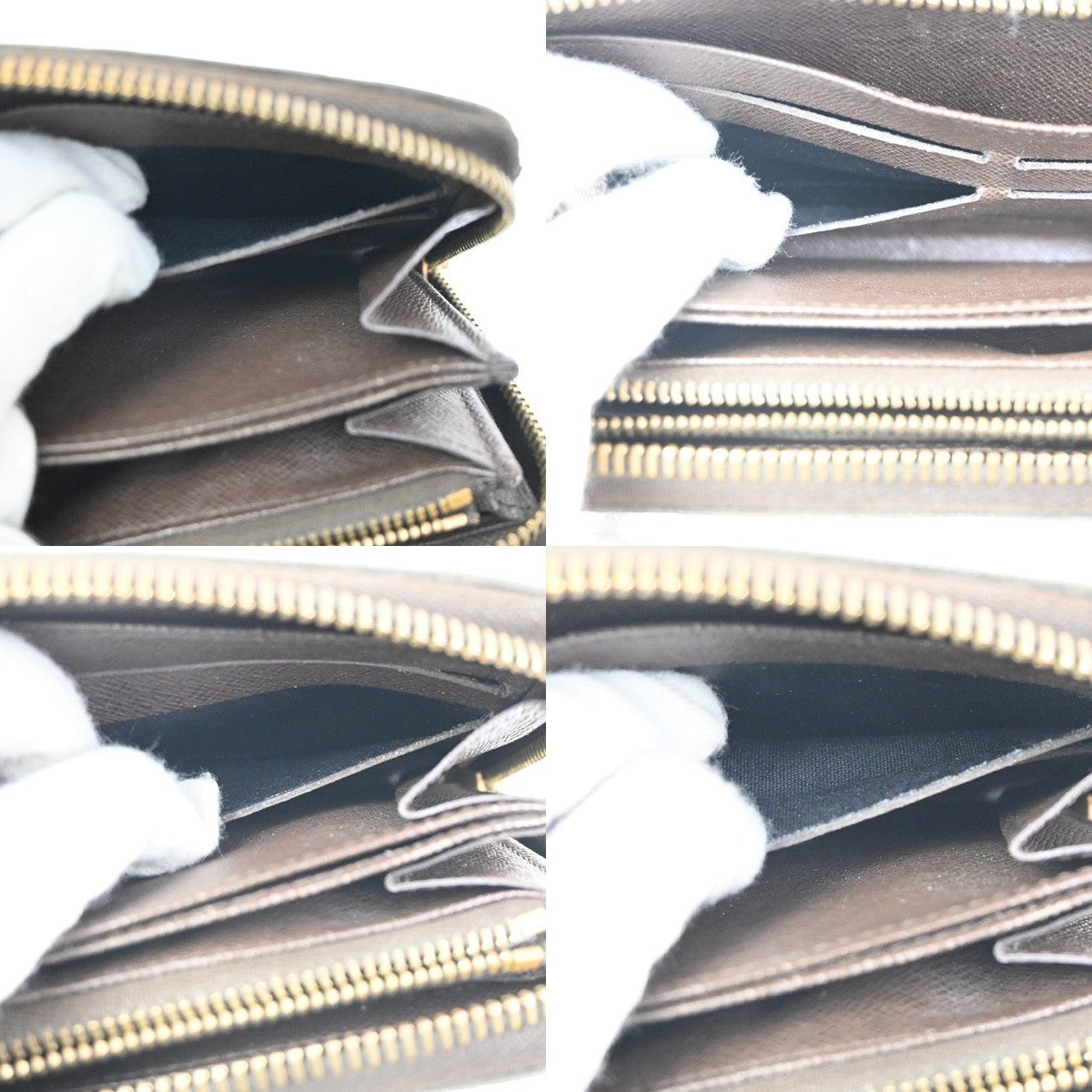 LOUIS VUITTON Zippy Wallet Zip Around Wallet Damier Ebene Brown N60015 09KC304