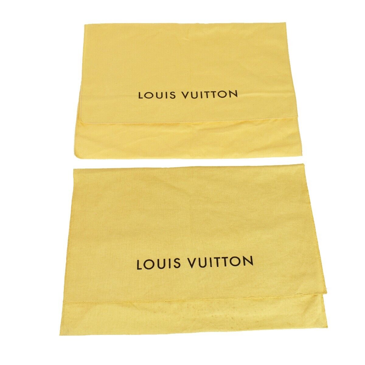 LOUIS VUITTON Logo 10 Set Dust Bag Drawstring Canvas Cotton Beige Brown 02GA591