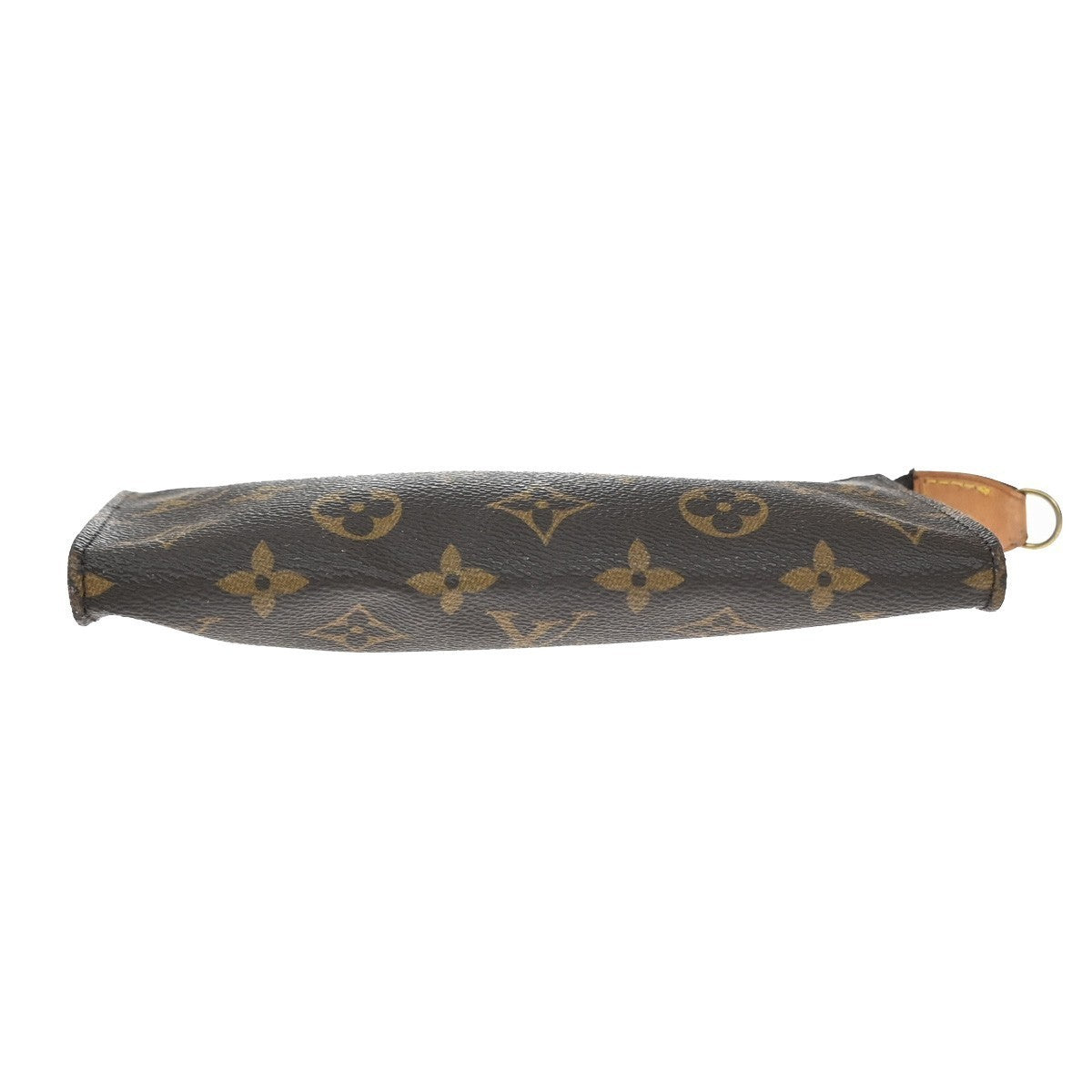 LOUIS VUITTON LV Logo Bucket GM Pouch Bag Monogram Leather Brown Gold 02YJ222