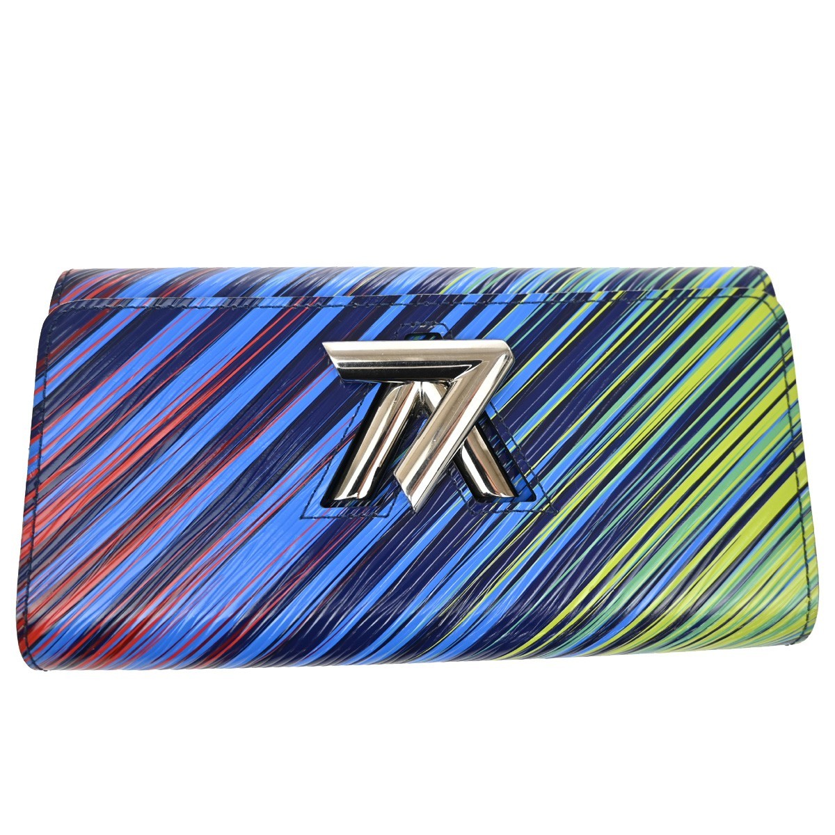 LOUIS VUITTON Portefeuille Twist Bifold Wallet Epi Blue Silver M62263 73TA249
