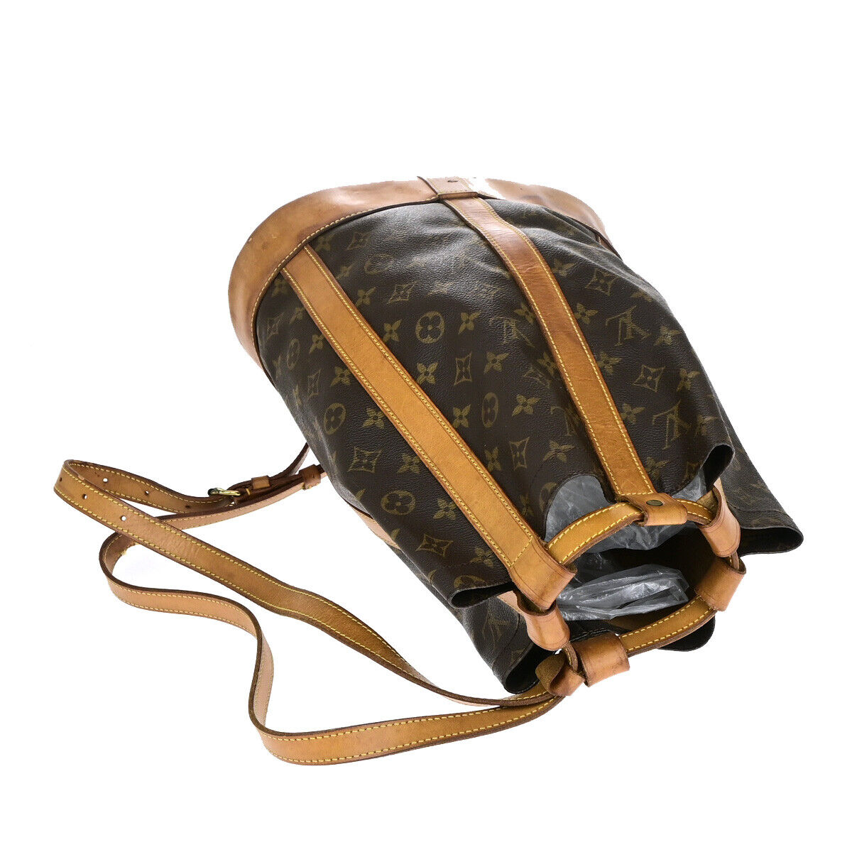 LOUIS VUITTON LV Randonnee PM Shoulder Bag Monogram Leather Brown M42243 31YF430