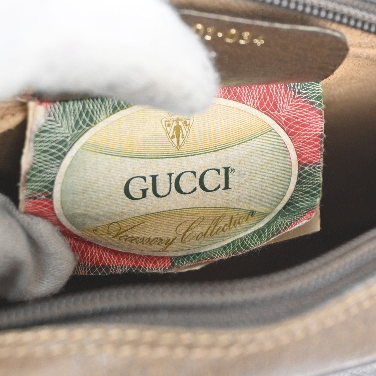GUCCI GG Sherry Pattern Clutch Hand Bag PVC Leather Brown Italy 05TA585