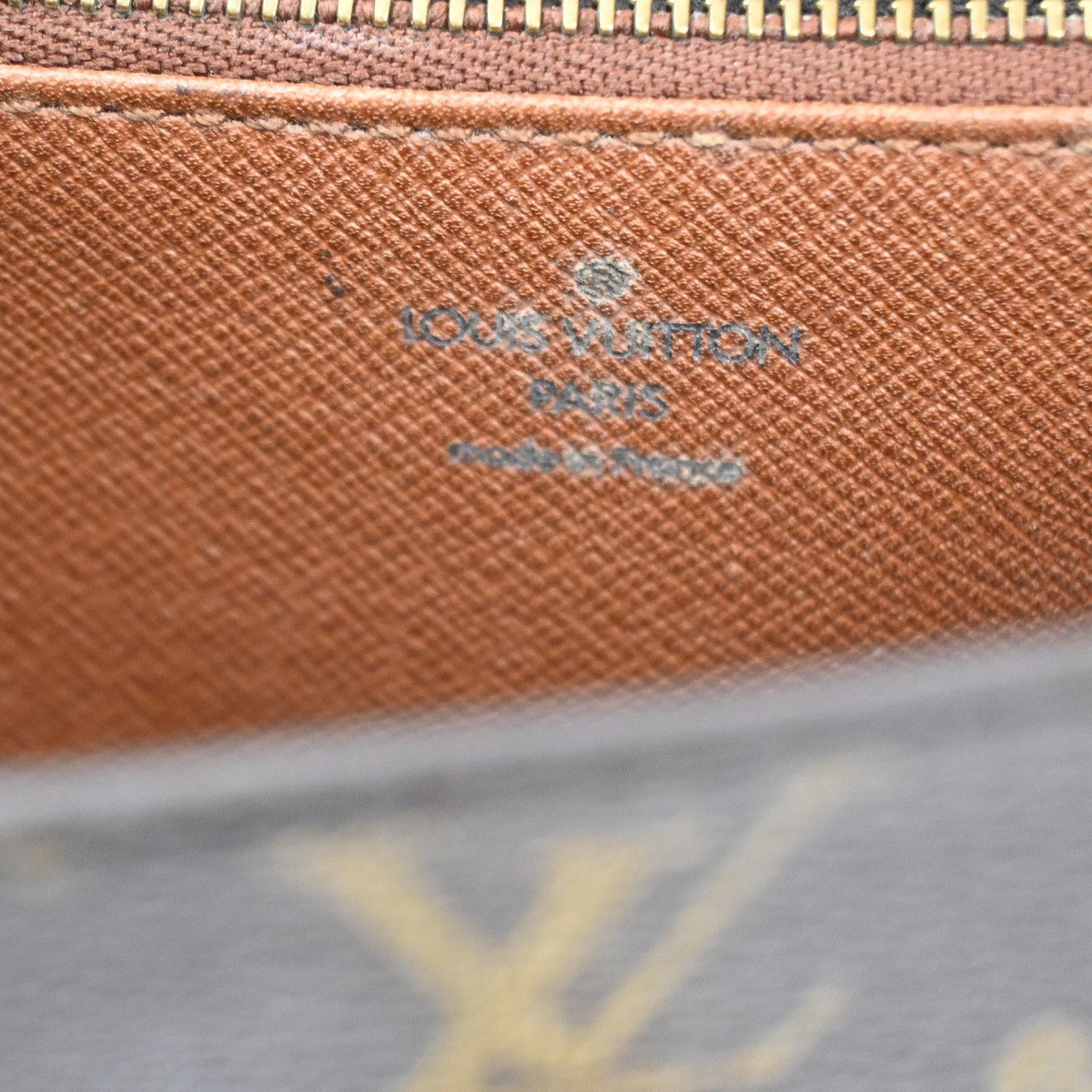 LOUIS VUITTON LV Logo Malesherbes Hand Bag Monogram Leather Brown M51379 84CA876
