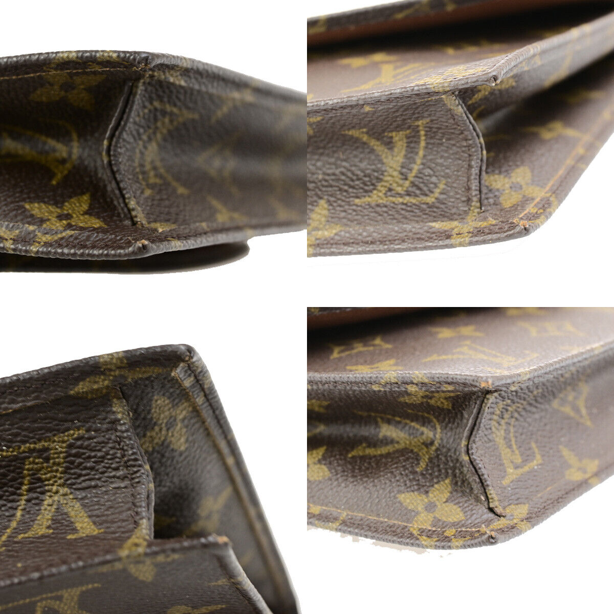 LOUIS VUITTON Pochette Rabat 23 Clutch Hand Bag Monogram Brown M51940 60SJ455